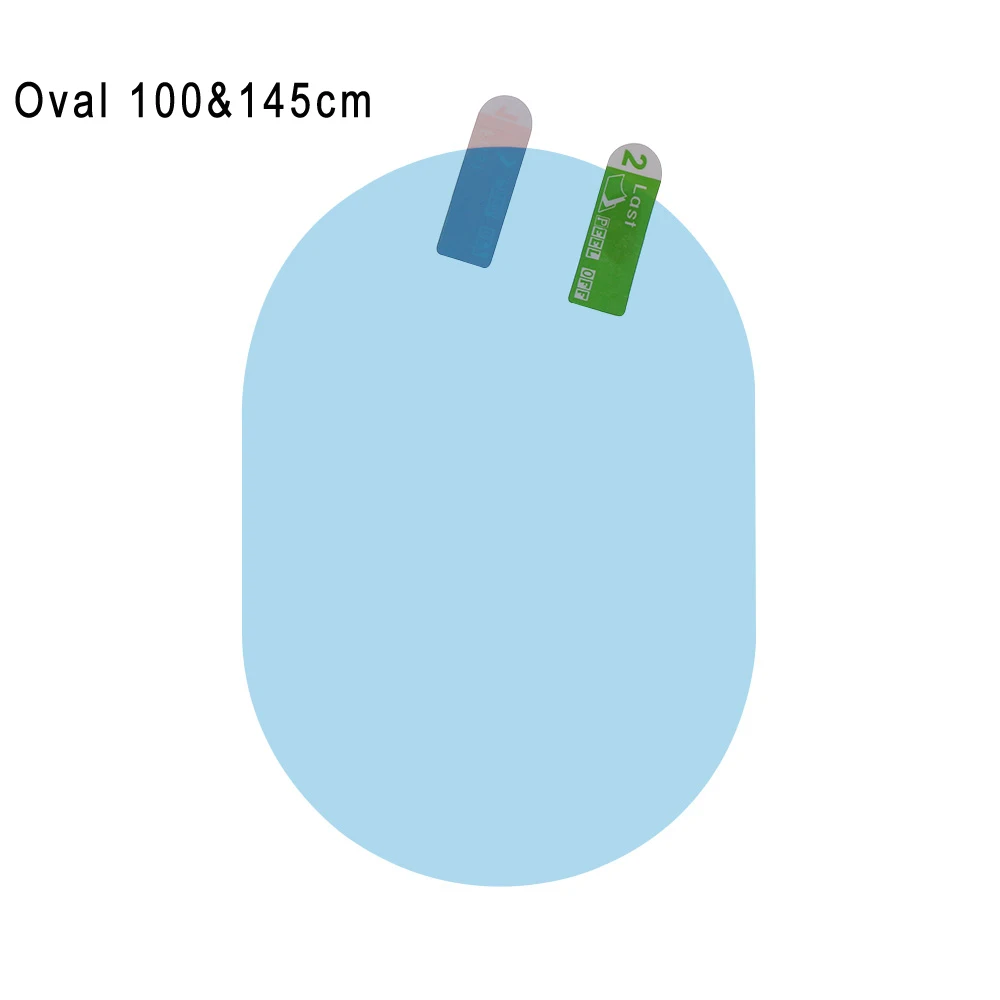 1 пара Автомобильная анти-водная туманная пленка анти-туман непромокаемая гидрофобная зеркальная защитная пленка заднего вида - Цвет: Oval  2