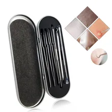 6 шт. набор угрей из нержавеющей стали инструмент для удаления игл Набор прибор для удаления прыщей инструмент для удаления дефектов кожи удаления уход за кожей лица