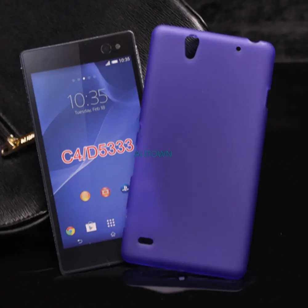 100 шт./лот Новейший Мягкий матовый Чехол для ТПУ Sony Xperia C4 Dual D5333 силиконовый чехол