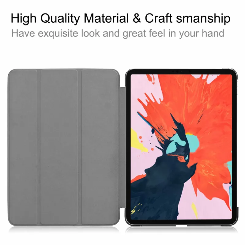 Для iPad Pro 12 9 2018 Модный чехол из искусственной кожи ультра тонкий с тремя