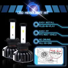 H7 2 шт сборки освещения Светодиодный фар Универсальная Замена светодиодный фонарь супер яркий автомобиль стиль спереди автомобильный