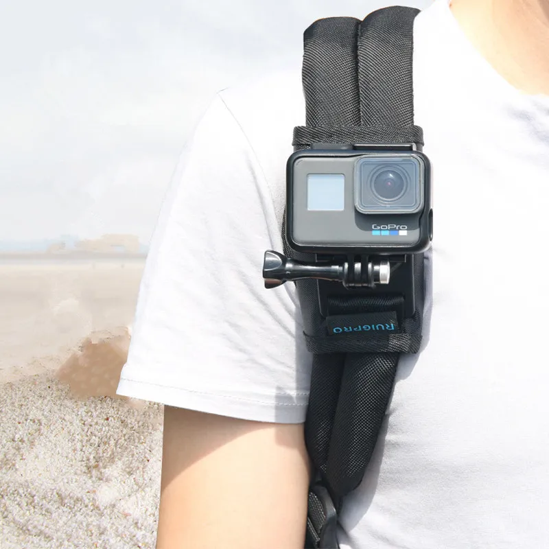 Backpack Clip Strap Mount 360 Rotating Quick Release Shoulder Arm Belt For Gopro Hero 6 5 4 3+ SJCAM Camera Accessories (4)