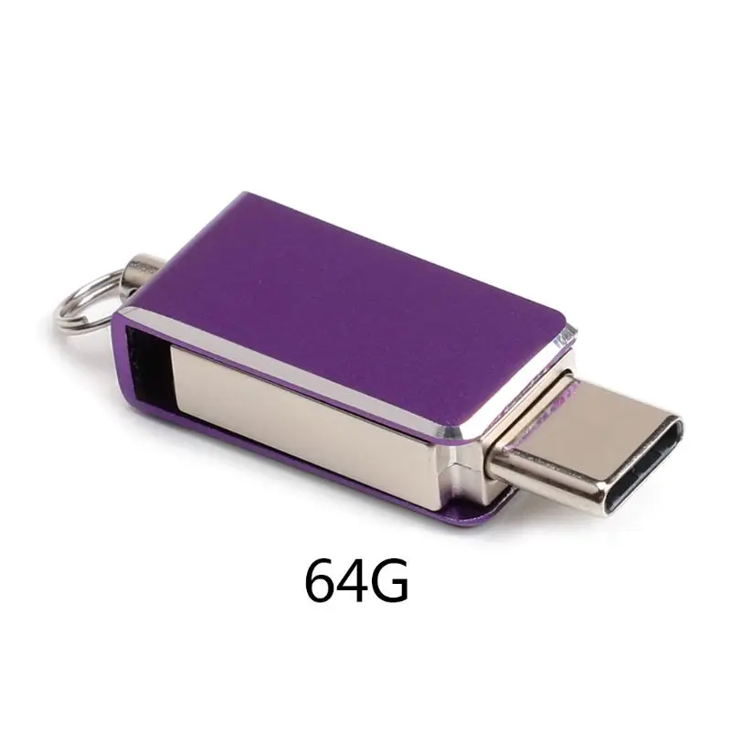 Поворотный металлический USB Flash Drive U диск Memory Stick флэш‑накопитель Swivel для смартфон компьютер Применение с USB3.0 и Тип-C Интерфейс