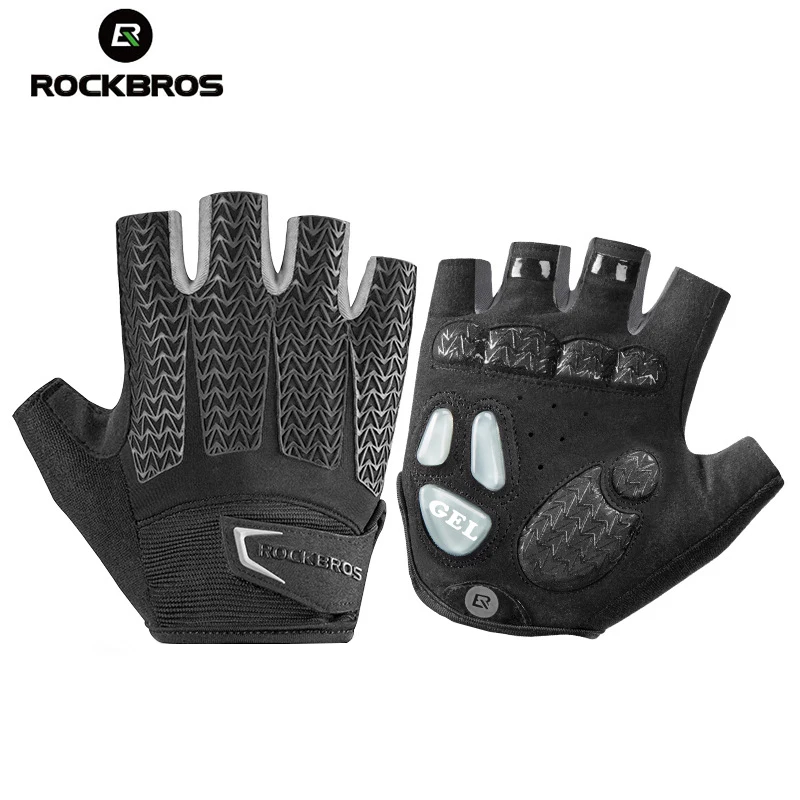 

ROCKBROS Pro Bike Cycling Gloves Half Finger GEL Pad Shockproof Mens Women Spring Summer Sports Non-slip Gloves Guantes Ciclismo