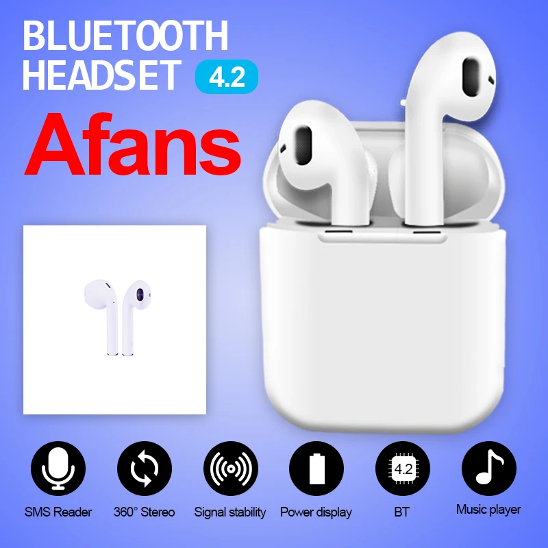 V4.2 новые AFANS Bluetooth мини двойные наушники PK I7 TWS беспроводные гарнитуры в ухо с