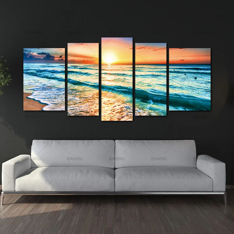 Download Kunstwerk 5 Panelen Muur Canvas Zeegezicht Schilderijen Strand Free Get Wallpaper Kunstwerk 5 Panelen Muur Canvas Zeegezicht Schilderijen Strand Desktop Wallpaper Free