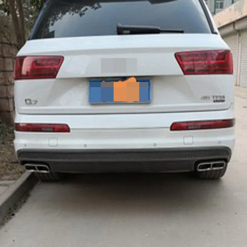 Для audi q7 4m 2016 2017 2018 глушитель выхлопной наконечник из нержавеющей стали трубка
