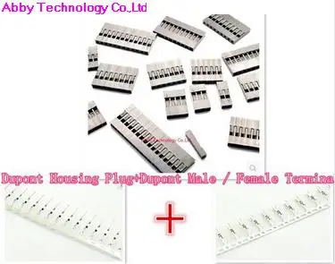 

920pcslot=12Values From 1P To 8P 2.54MM/0.1inch Pitch Dupont Housing + Dupont Male & Female Terminal Assortment Kit
