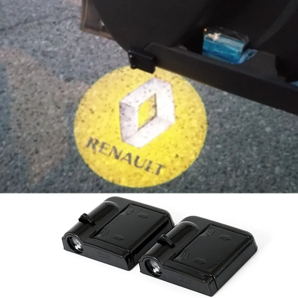 

2X LED Door Logo Projector Light For Renault Euro Clio Duster Fluence Kangoo Express Koleos Laguna Logan Megane Safrane Sandero