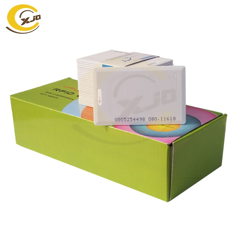

XJQ Free shipping 125KHz MANGO RFID Card TK4100 EM ID Clamshell Card 1.8mm Thickness Proximity ID Card for Entry Access Control