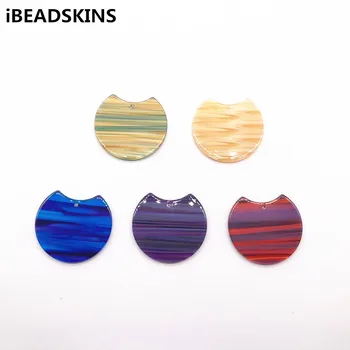 

New arrival! mix color 37x30mm 50pcs acetic acid round charms for earrings accessories/Earring parts Jewelry Findings making