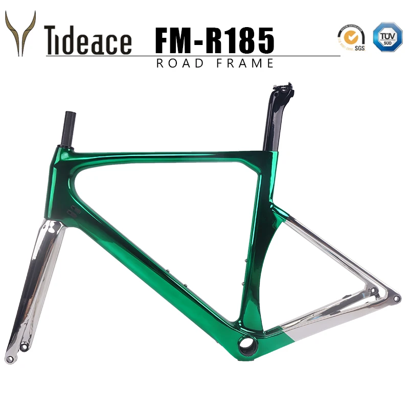 

NEW Plating paint 140mm carbon road frame 142mm or 135mm UD carbon fiber road bike frame Di2 carbon bicycle frameset disc brake