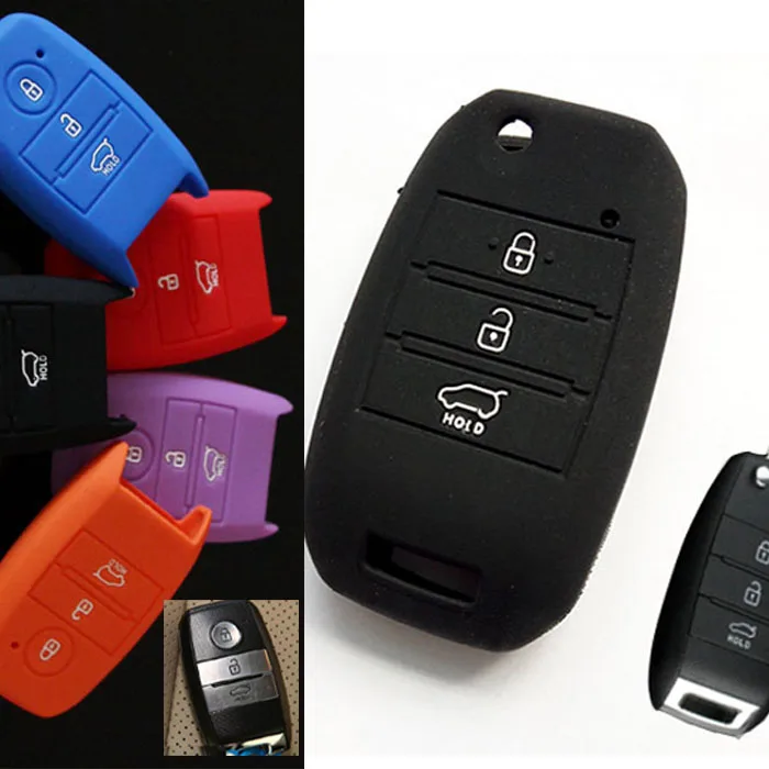 

FIT FOR KIA OPTIMA 2016 SPORTAGE 2014 2015 SORENTO SOUL 2013 RIO FORTE CERATO CARENS K3 K5 SILICONE KEY COVER REMOTE FOB CASE