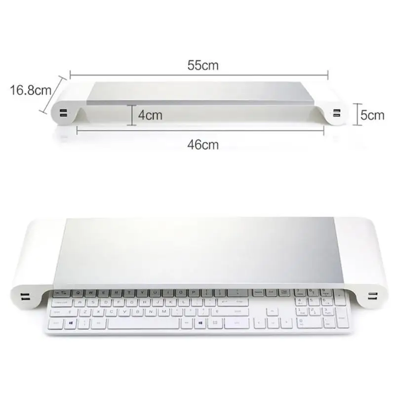 Подставка для монитора ноутбука из алюминиевого сплава с европейской вилкой, док-станция с 4 портами usb Для iMac MacBook, гаджеты для ноутбука