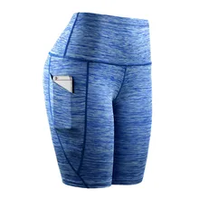 Эластичные женские спортивные шорты для бега с боковым карманом, быстросохнущие лосины для бега, леггинсы для тренировок, фитнеса, улицы, йоги