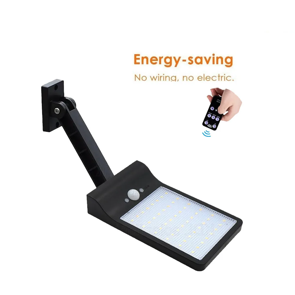

remote control rotate bracket solar street light Solar Light 48 LED Auto PIR Motion Sensor With Remote Control Garden Wall Solar