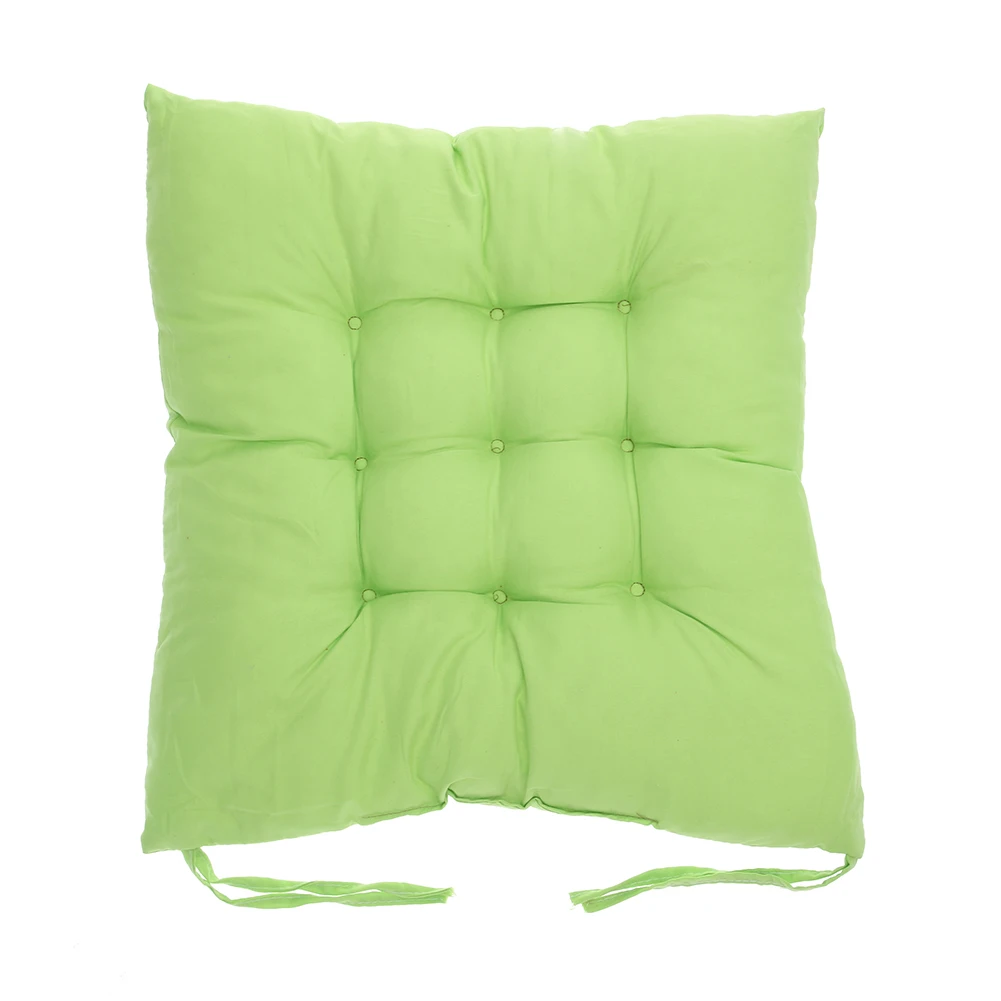 Мягкая квадратная хлопковая Подушка с жемчугом для дома и офиса, удобная подушка для сидения, подушка для ягодиц и стула, декоративная зимняя подушка для сиденья - Цвет: Fruit Green