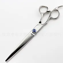 Left-Hander TOP 7 ''большое Ювелирное Украшение Парикмахерские ножницы с сумкой JP 440C 62HRC для дома и салона собаки кошки ножницы для стрижки домашних животных ножницы для волос