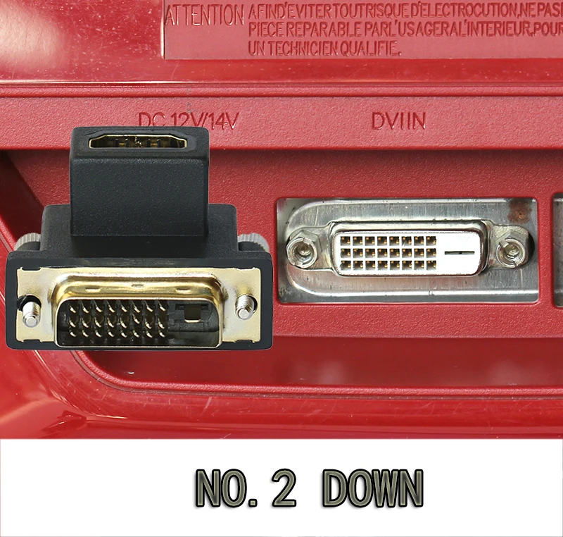 Адаптер DVI с углом поворота 90 градусов для компьютера HDTV и видеокарты|Кабели VGA| |