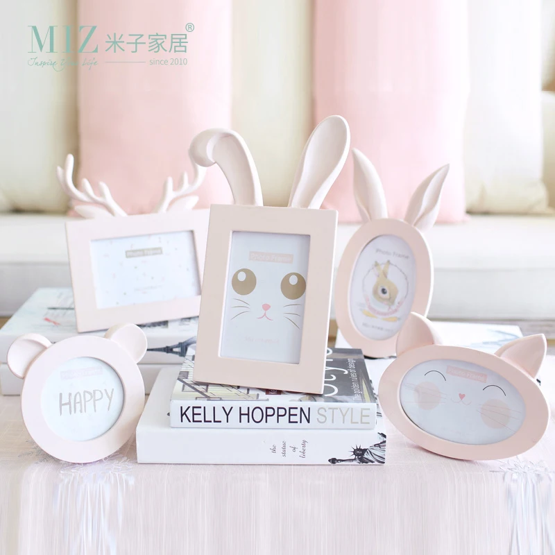 

Miz Home Anna Series Cat Face Photo Frame Cute Smile Animal Face Resin Wooden for Baby Kid Picture Frames Desktop Frame ANN01001