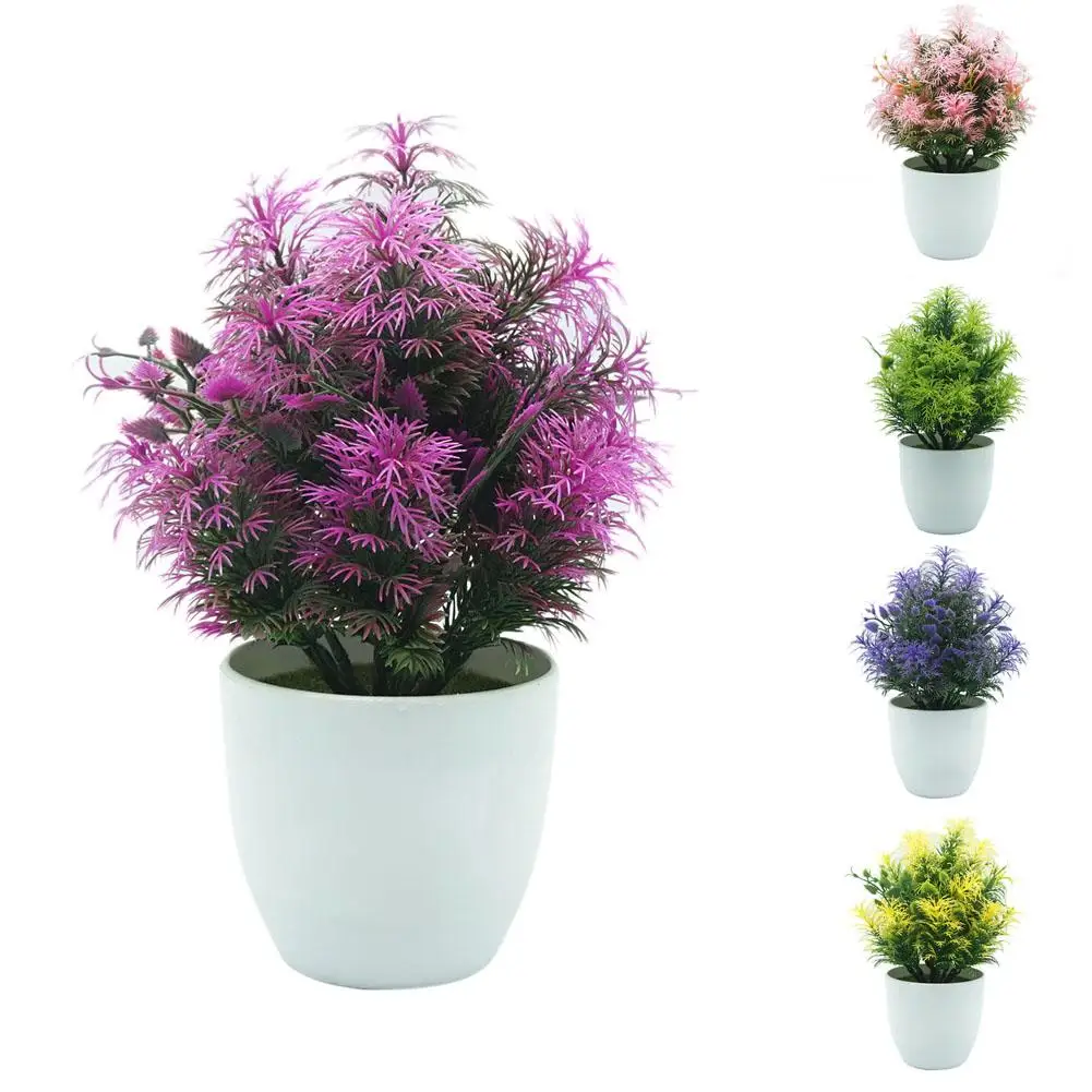 

1Pc Artificial Hedge Bamboo Plant Pot Bonsai Stage Garden Wedding Party Home Decoration artificiales para decora Fake Flower