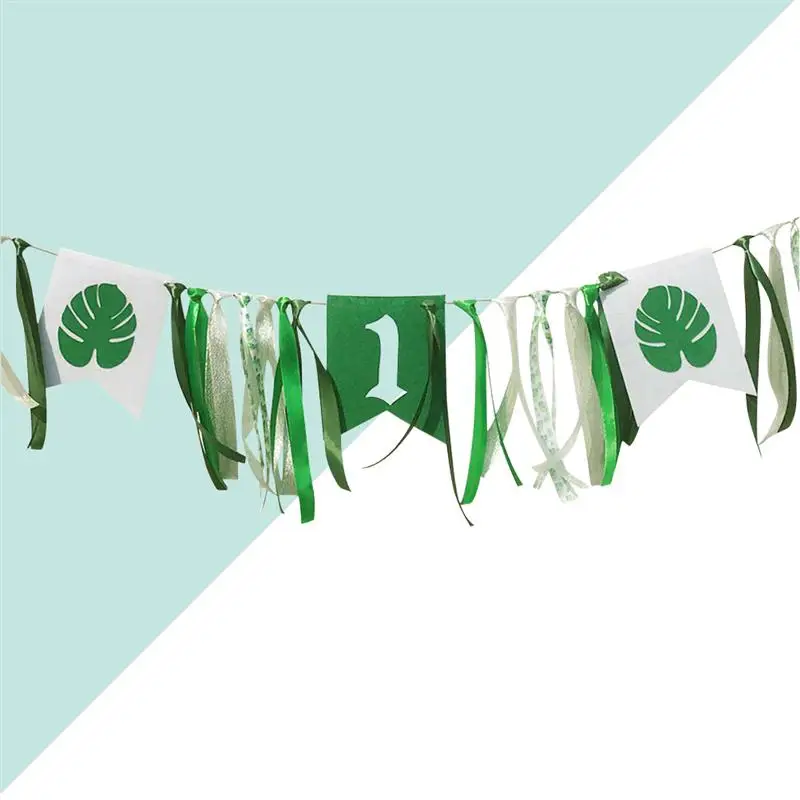 1 поликарбонатный обеденный стул Pull Flag декоративный Гавайский черепаховый лист тематический раскройка места размещения гирлянда для свадьбы День рождения, детский душ