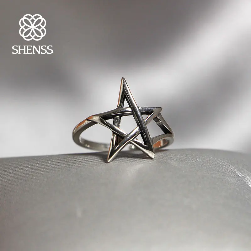 

Elegant Quality 925 Rings Vintage Rock Style Thai Silver Star Ring 925 Sterling Silver Ring Unisex 925 Silver Jewelry Adjustable