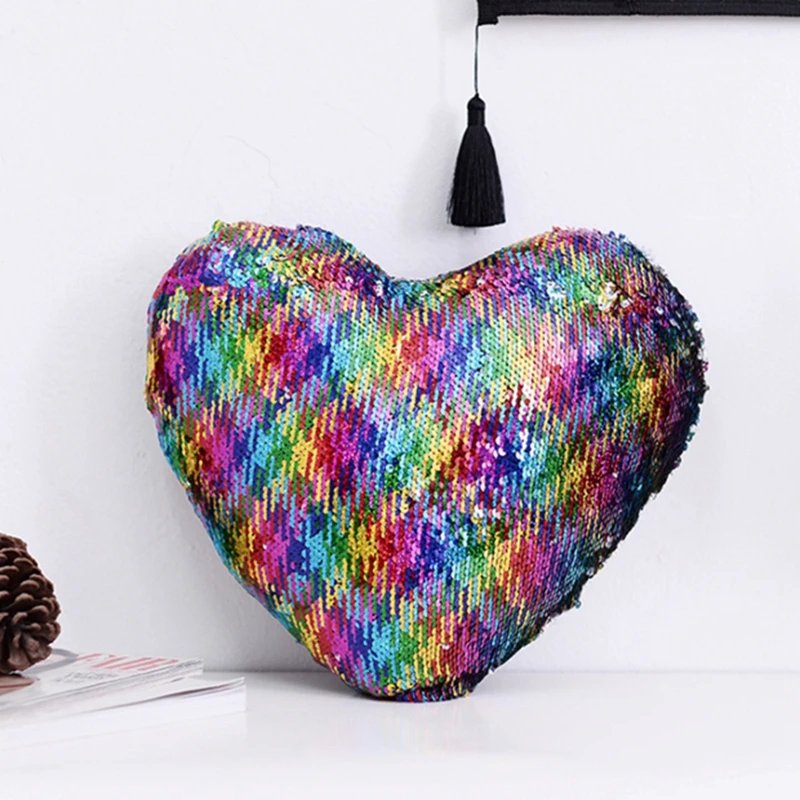 2019 Горячая продажа сердце русалка блестки наволочки DIY Наволочки домашние