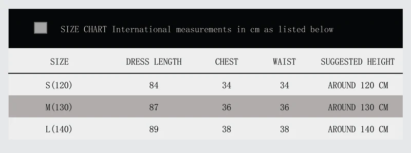 The Wizard Of OZ Size Chart