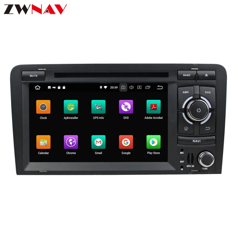 Perfect Android 9 4+32G Car CD DVD Player GPS navigation For Audi A3 2006-2013 head unit multimedia player tape recorder 2