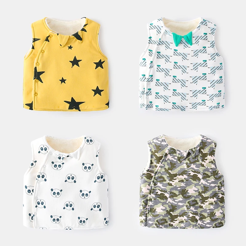 Baby waistcoat winter  jacket male newborn warm baby waistcoat winter thickened horse jacket baby vest