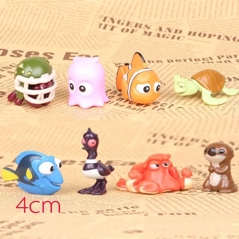 

2019 New Finding dory 8pcs/set Finding Nemo Clownfish Dory Collection PVC figure Dolls Toy Kids girls boys Gifts 2-5cm