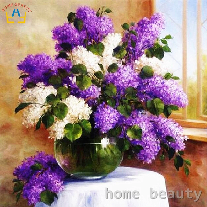 

DIY painting calligraphy Modular paintings on the wall oil pictures by numbers coloring drawing paint by number lavender Y102