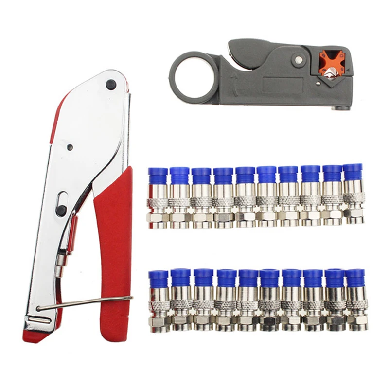Pliers Wire Stripper Coax Cable Compression Tool Kit Sadoun.com