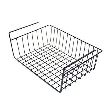 

Dormitory Artifact Student Creative Cabinet Hanging Basket Rack of Iron Art Collection Board Hanging Basket (Black)