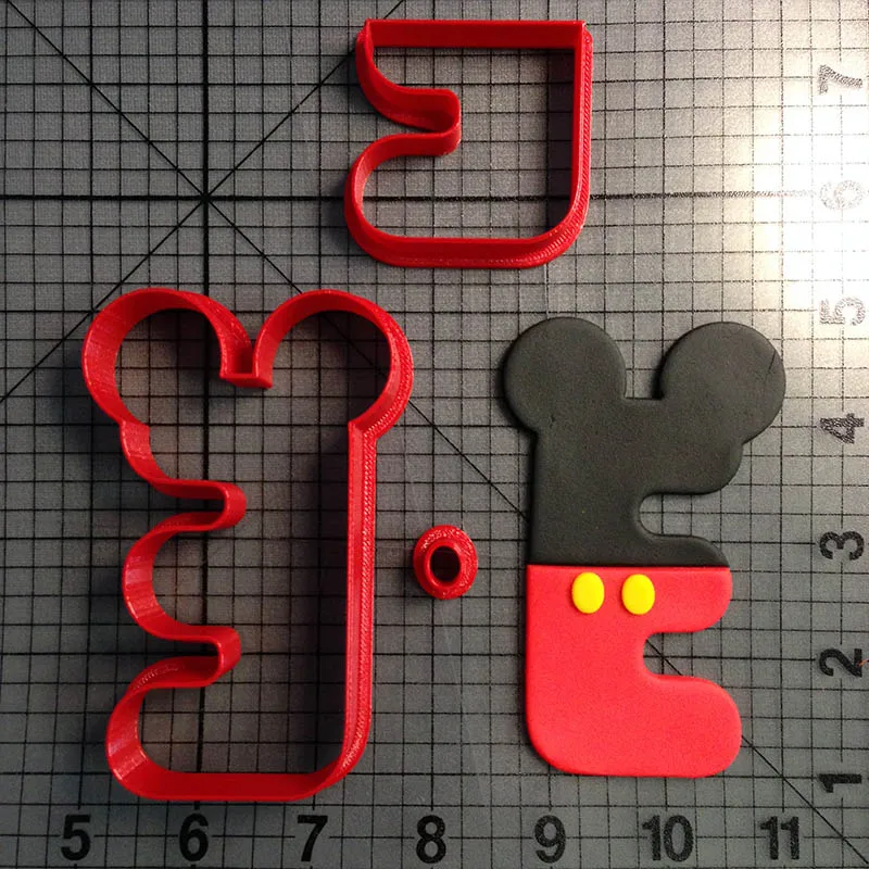 Серия букв печенья custom made 3D напечатанный мультяшный Микки Буквы A B помадка форма для кекса набор резаков для печенья формы для выпечки - Цвет: E 2 inch N8812