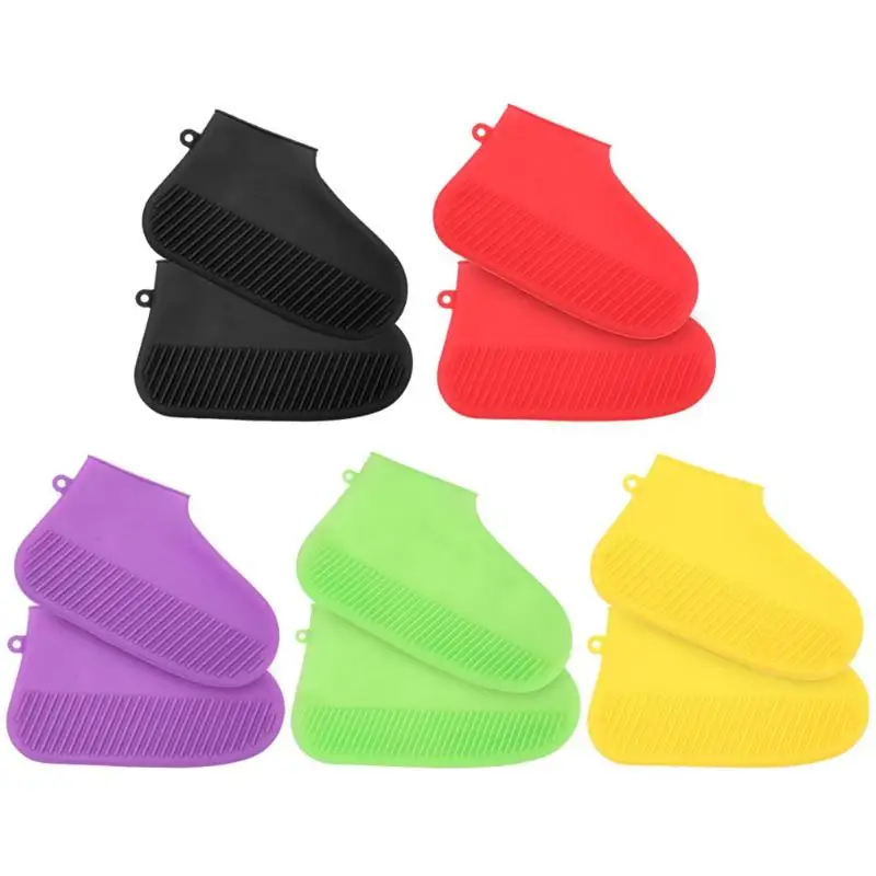 1 пара многоразовых водонепроницаемых силиконовых ботинок, непромокаемые Нескользящие моющиеся унисекс износостойкие перерабатываемые резиновые сапоги