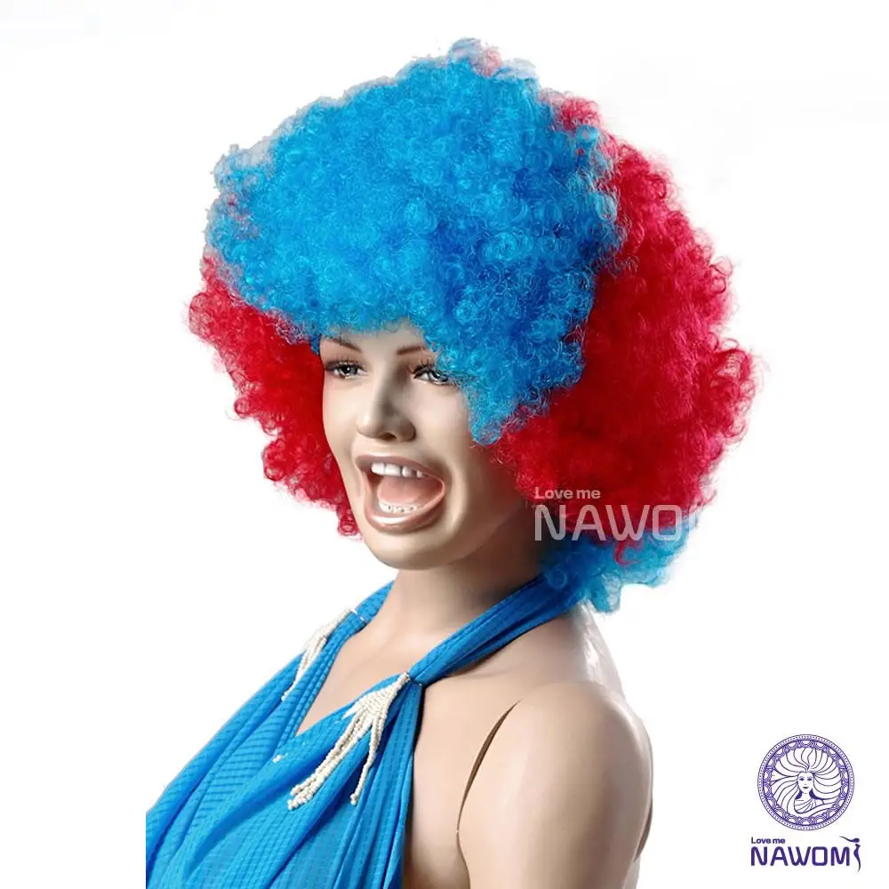 New Arrival Crazy Colorful Party Curly Wigsfor Men And Women Hair