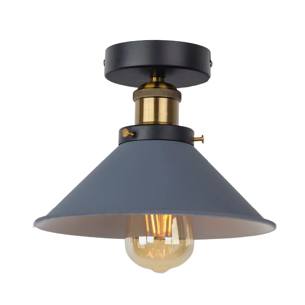 

Vintage Iron Ceiling Light LED Shade Industrial Modern Ceiling Lamp Nordic Lighting Fixture Home Living Room Decor
