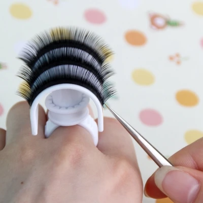 

Eyelash Glue Ring Eyelash Extension Pallet Holder Mink Eyelashes Eye Lash Grafted Eyelashes U Disks Set Ring Makeup Tool