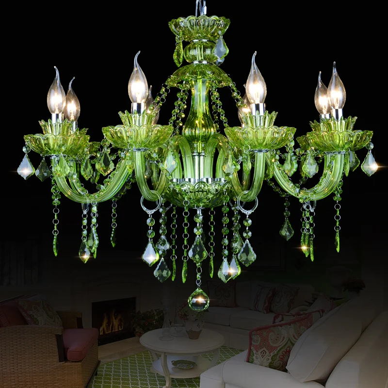 Longree New house decor LED crystal candle chandelier modern led