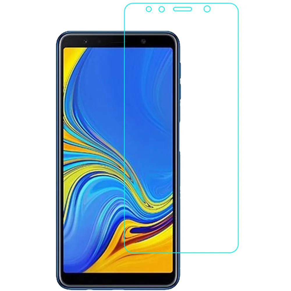 2 шт закаленное стекло для samsung Galaxy A7 A9 A6 A8 J6 J4 Plus Защитное стекло для экрана на samsung A7 стекло