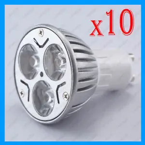 

10 GU10 3W High Power LED Ceiling Spot Light Lamp Bulbs