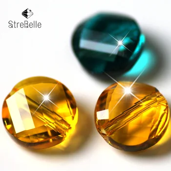 

StreBelle AAA24 Crystal Glass Loose Button Jewelry Making Beads 8mm 100pcs wholesale