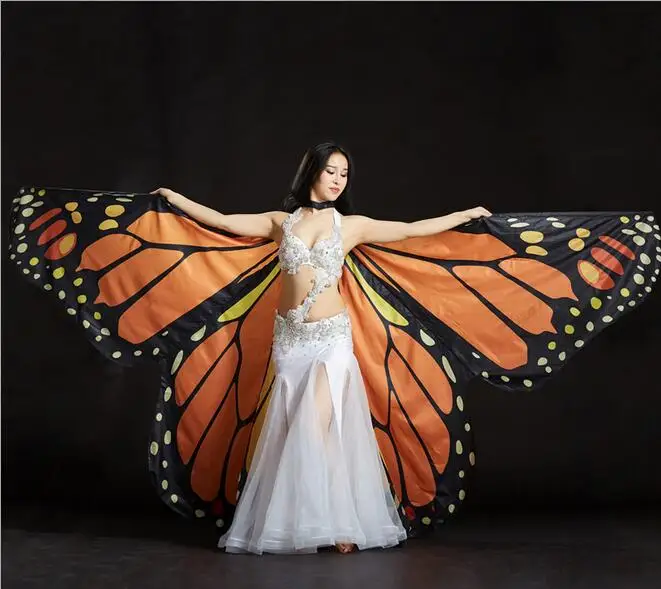 

Kids Adult 360 Open Isis Wings Butterfly Cloak Stage Performance Prop Arabic Egypt Dance Costume Accessory Rainbow Free Shipping