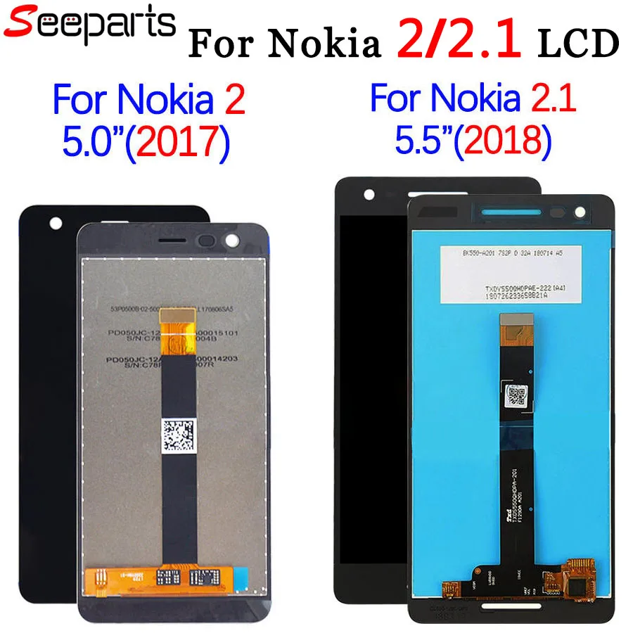 Для Nokia 2 ЖК дисплей сенсорный экран дигитайзер в сборе для Nokia2 1 LCD 2018 TA 1080 1084 1086 1092