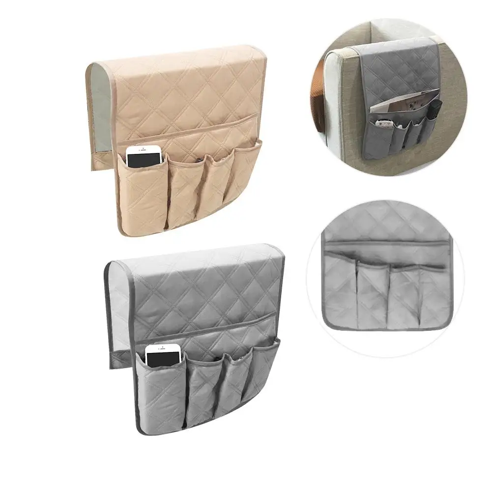 Kaufen 5 taschen Sofa handlauf Couch armlehne Armlehne Organizer Fernbedienung Halter tasche Auf TV Sofa Corrimao Braco Resto Worldwide40
