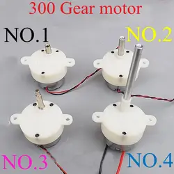 1 шт. коробки передач DC 6 V мотор-редуктор 5 об/мин/7 об/мин длинный вал редуктор двигателя 300 серия