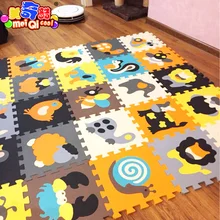 18pcs Cartoon Animal Pattern Carpet EVA Foam Puzzle Mats Kids Floor Puzzles Play Mat For Children