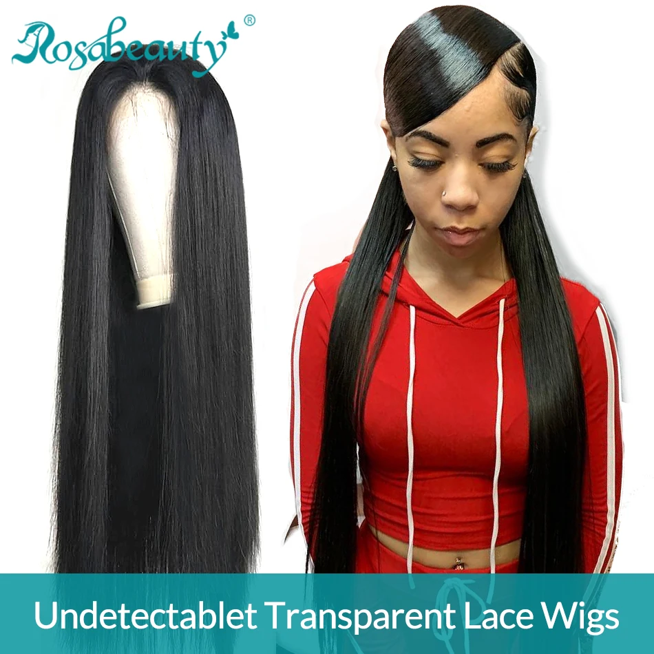

Undetectablet Transparent Lace Front Wigs For Black Women Brazilian Human Hair Virgin Straight Glueless Frontal Wig Pre Plucked